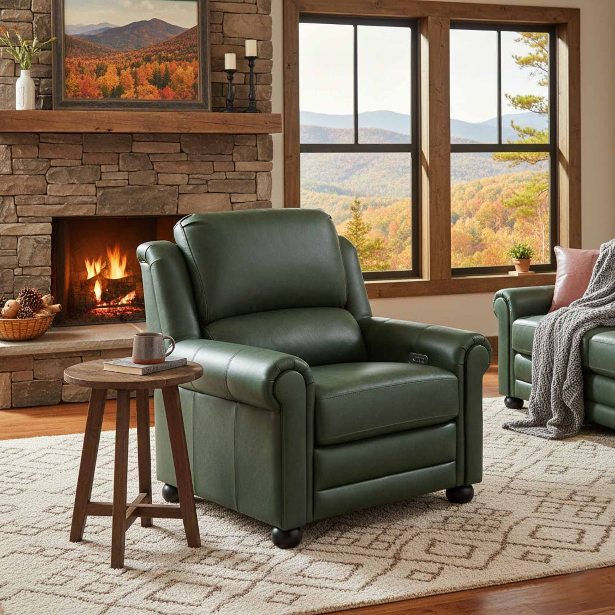 Wynton Leather Power Recliner With Articulating Headrest - Image 3