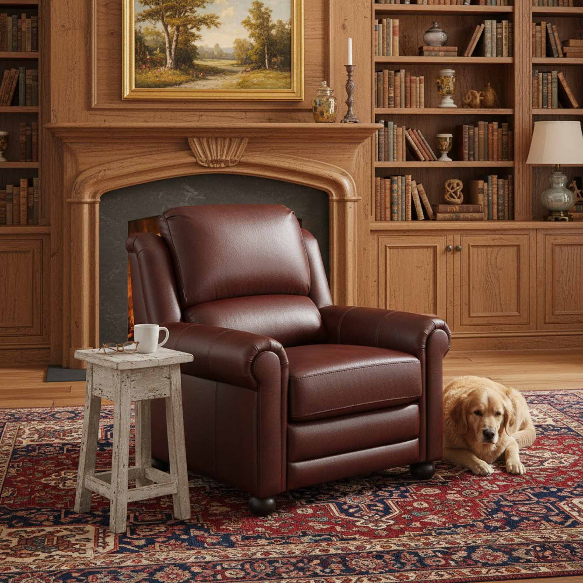 Wynton Leather Power Recliner With Articulating Headrest - Image 4