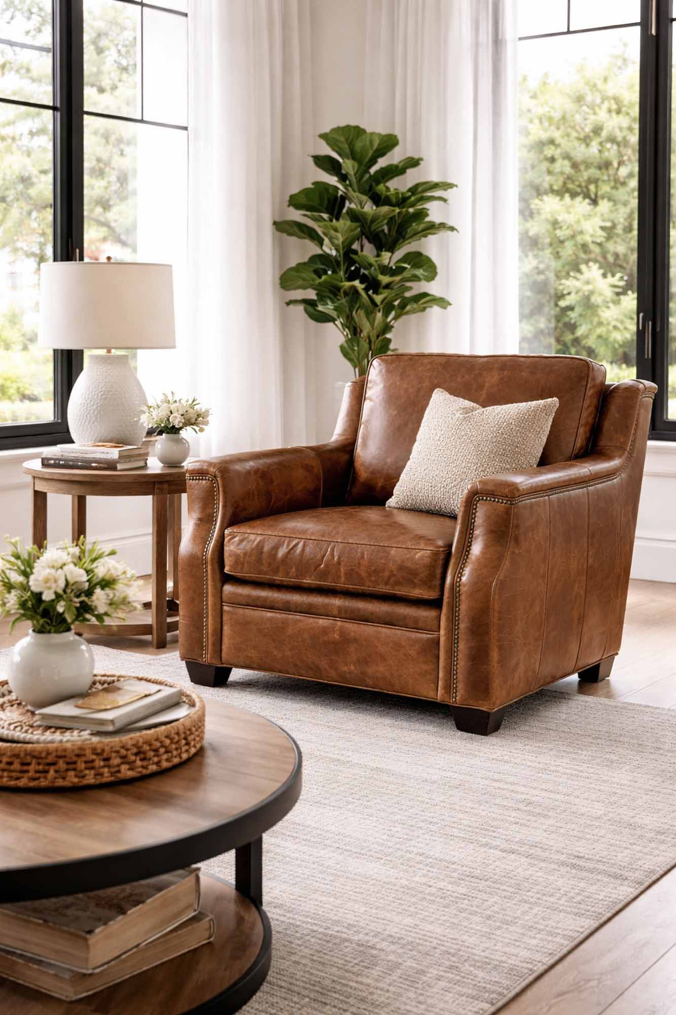 Yates Leather Chair - Image 3