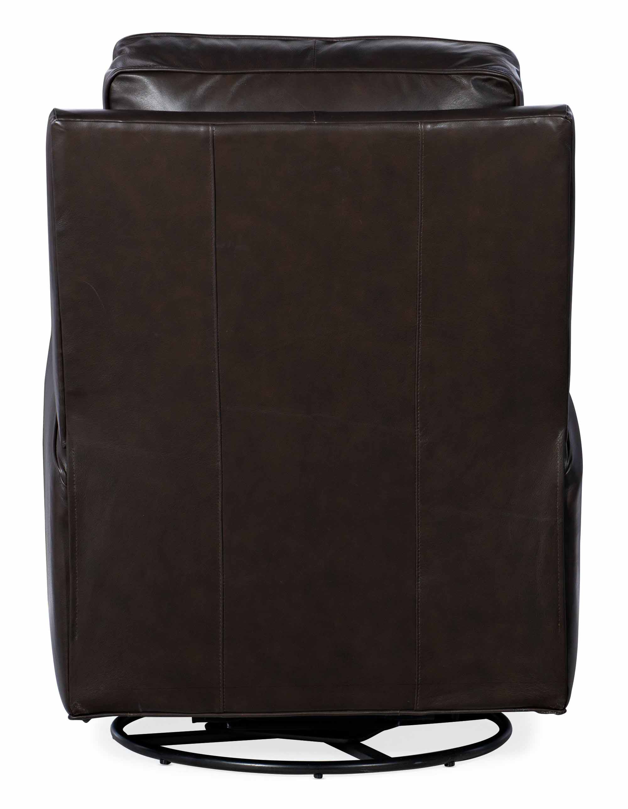 Yorba Leather Swivel Glider Recliner - Image 4